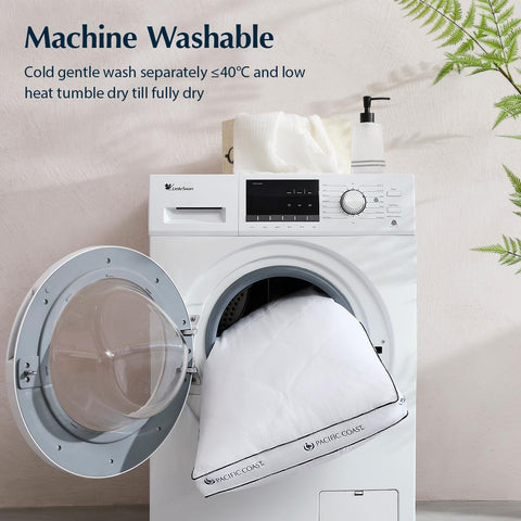 Care card and washing instructions included with Pacific Coast pillow.