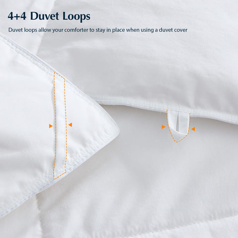 Pacific Coast eight corner tabs secure duvet cover for a tidy bed.