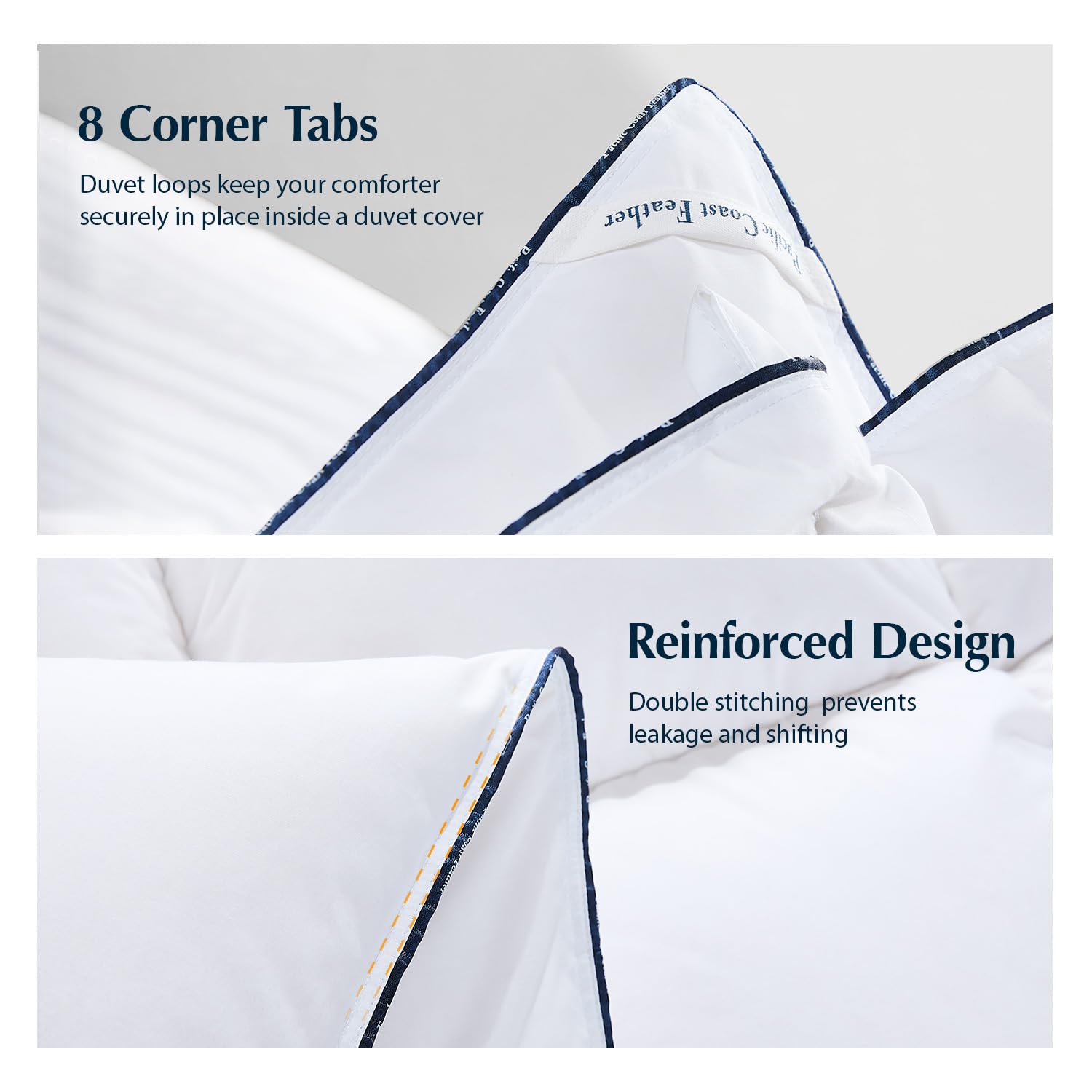 Pacific Coast ethically sourced filling with RDS and OEKO-TEX certifications for softness and safety.