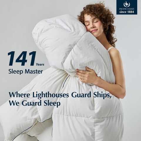 Pacific Coast goose down fiber comforter California King 104x96 for all-season warmth and comfort
