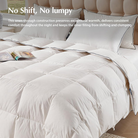 Pacific Coast goose feather down comforter king loft recovery after washing