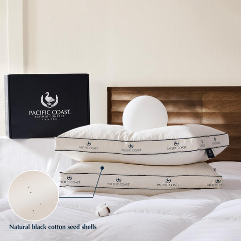 Pacific Coast Goose Feather Pillow gusset 2-inch edge supports neck alignment