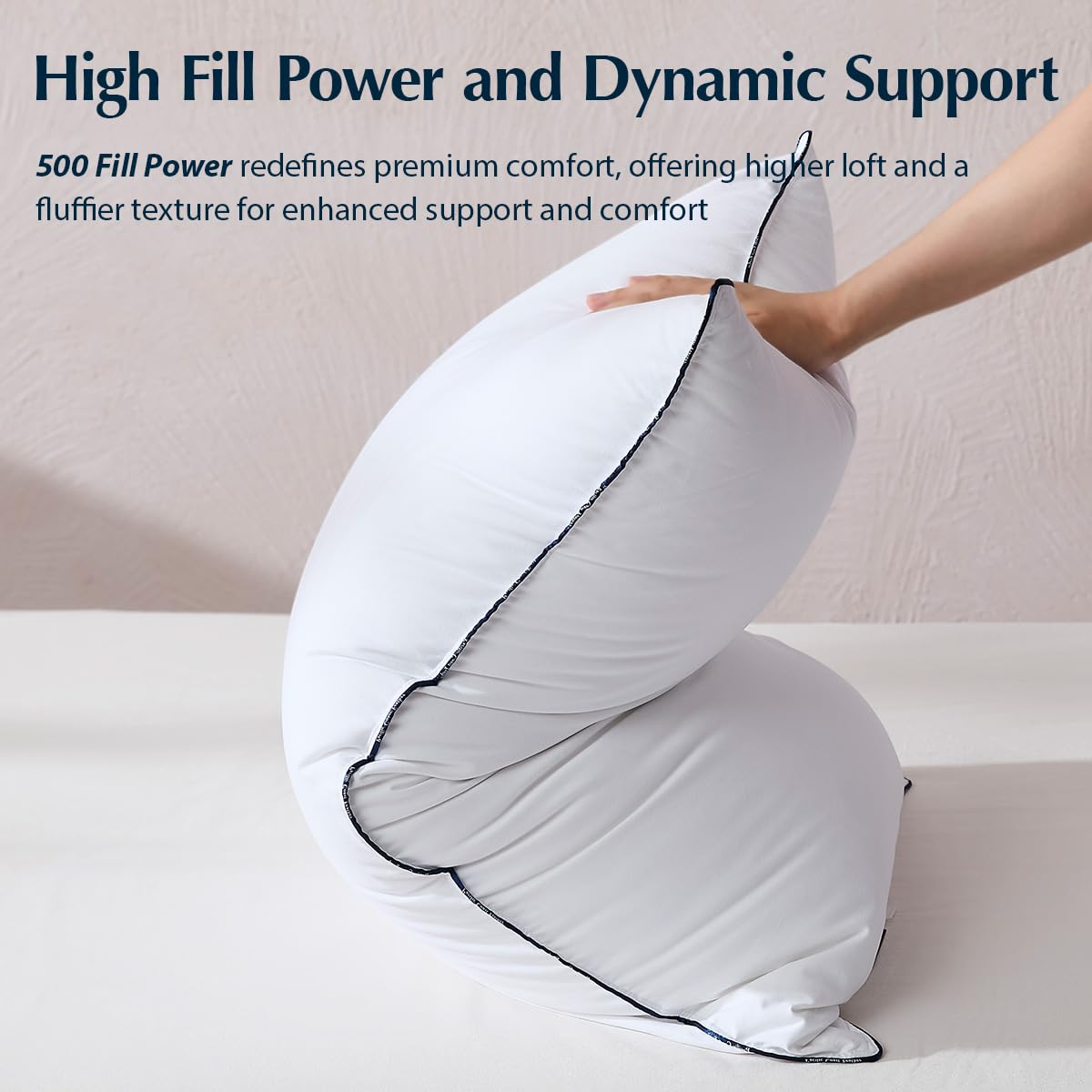 Pacific Coast queen pillows care instructions, machine washable and easy to refresh