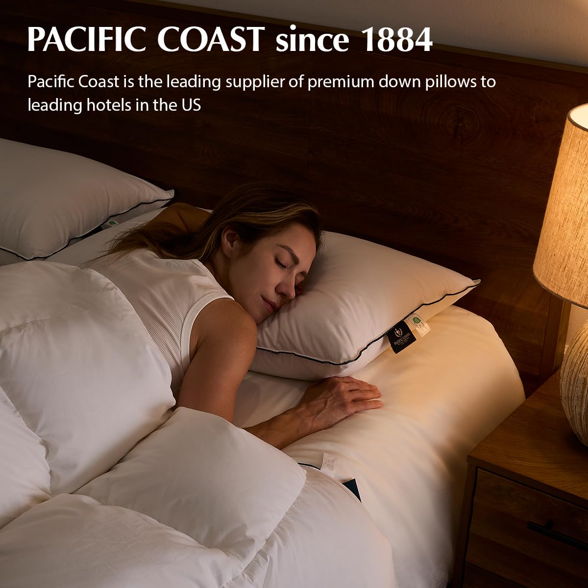 Pacific Coast queen pillows medium loft, dynamic support for multiple sleep positions