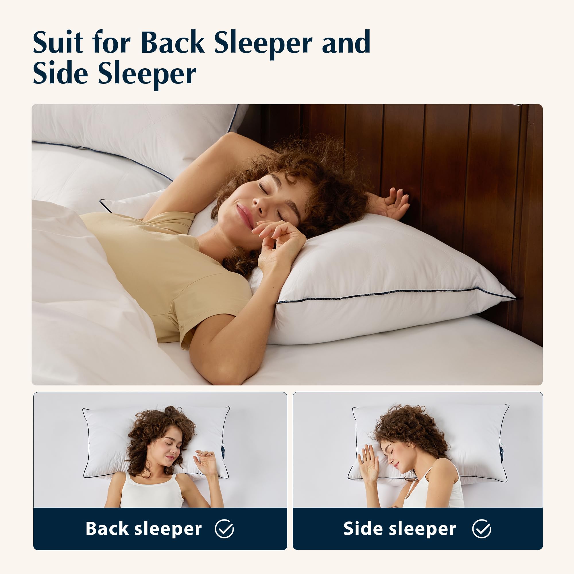 Pacific Coast breathable cotton cover helps wick moisture for lasting comfort.