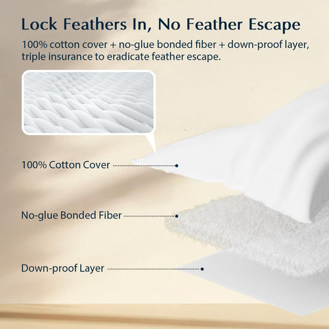 Pacific Coast premium goose pillow with diamond quilting pattern for a hotel-like feel.