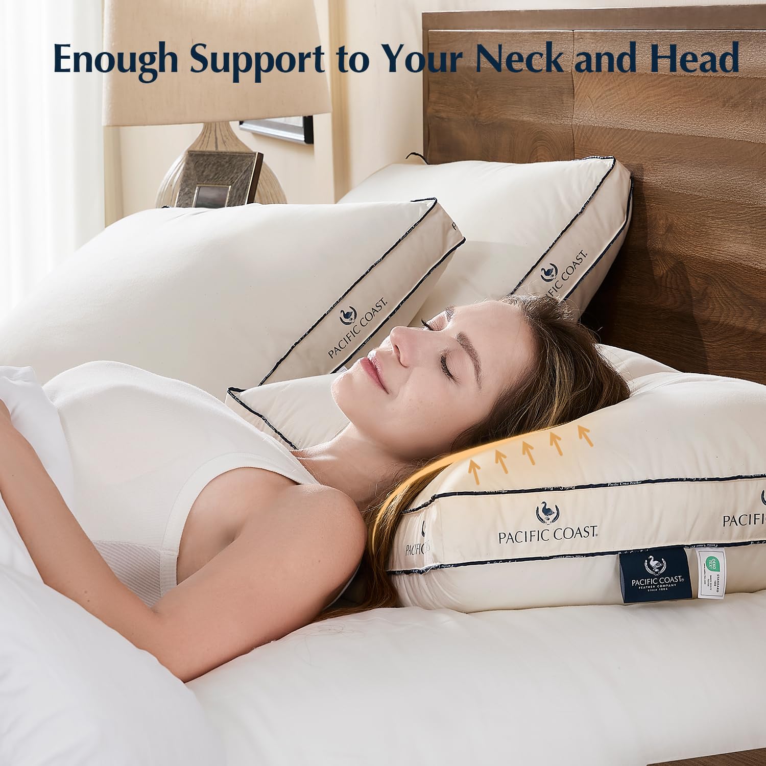 Pacific Coast RDS and OKEO-certified pillow with responsibly sourced fill.