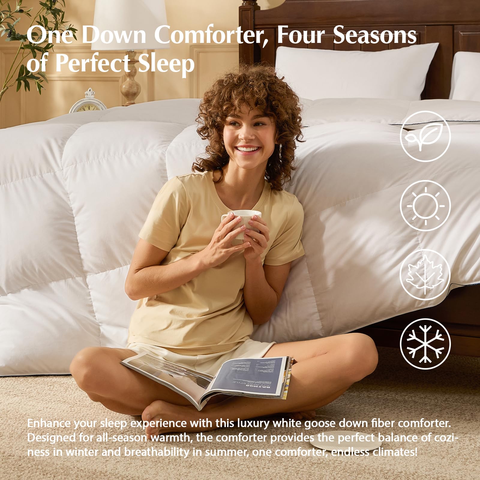 Pacific Coast ultra-soft texture emphasizing gentle fabric against skin for restful sleep.