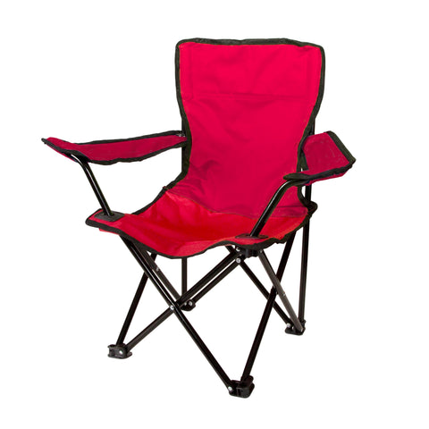 Pacific Play Tents Ruby Red chair safety lock feature showing kid-safe folding design.