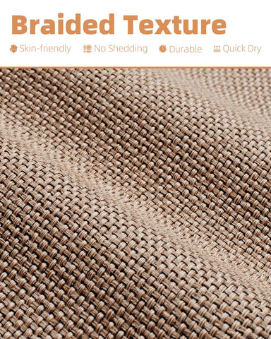 PADOOR braided absorbent bath mat quickly wicks water after showers.