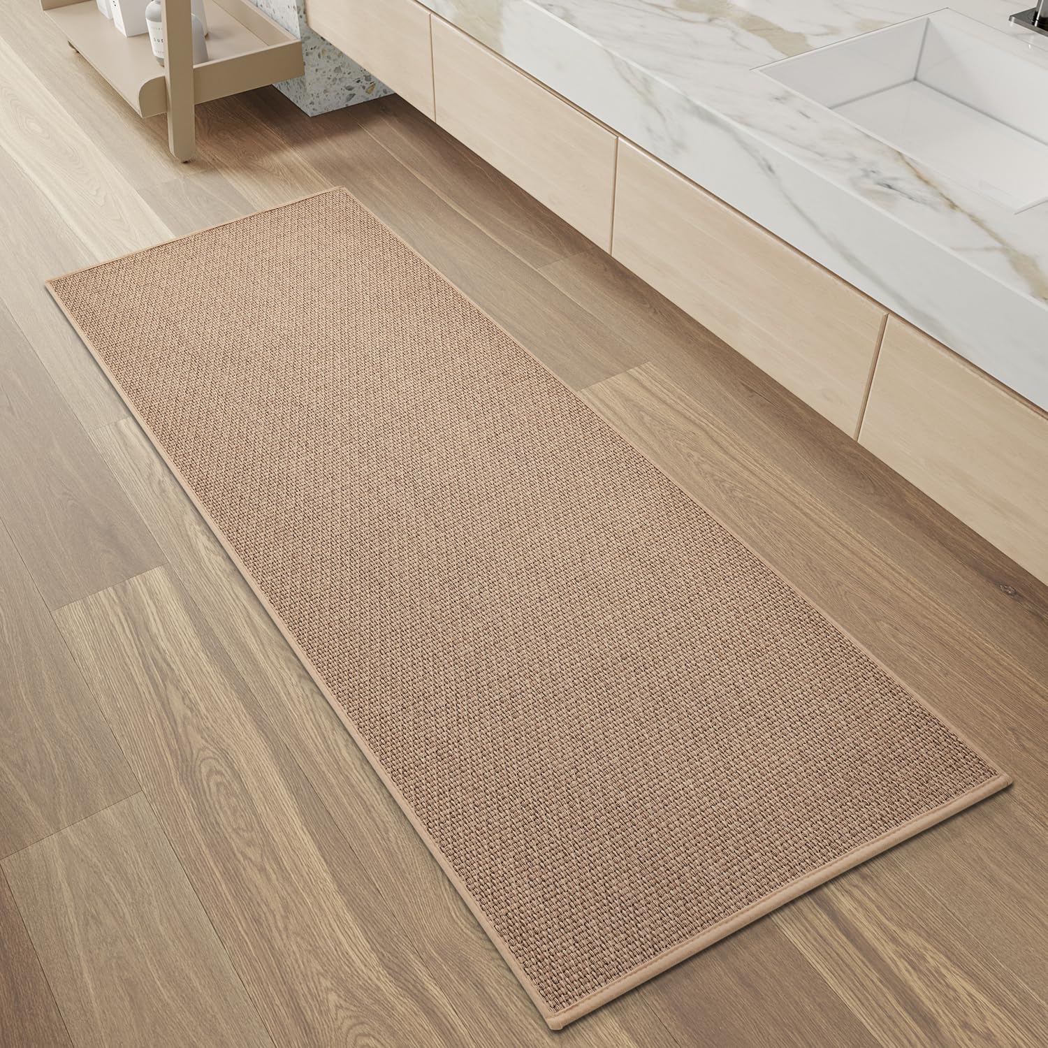 PADOOR non-slip bath mat with rubber backing provides stable footing on wet bathroom floors.