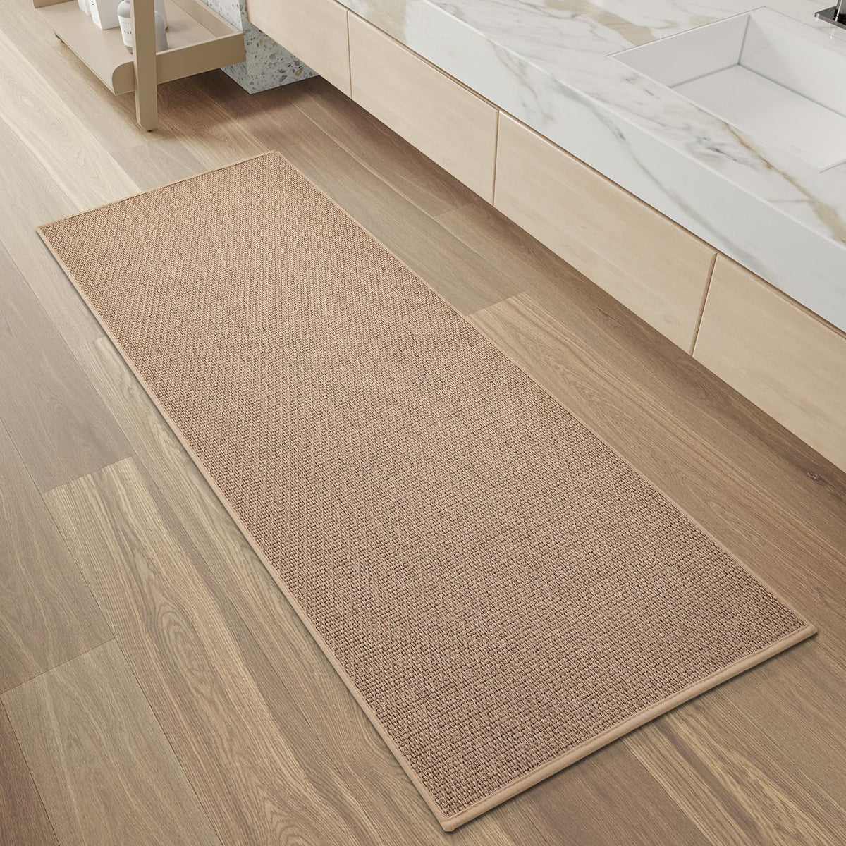 PADOOR non-slip bath mat with rubber backing provides stable footing on wet bathroom floors.