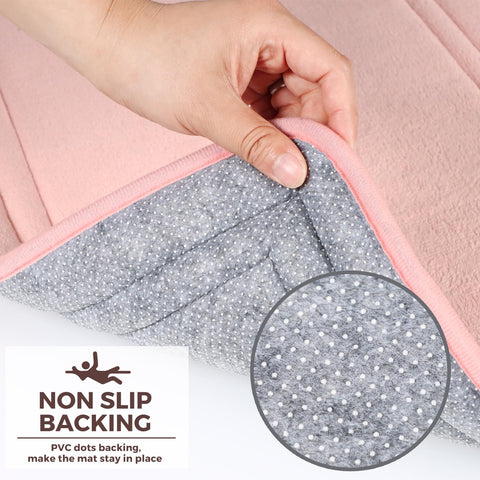 PAGGED non-slip back prevents sliding on wet bathroom floors