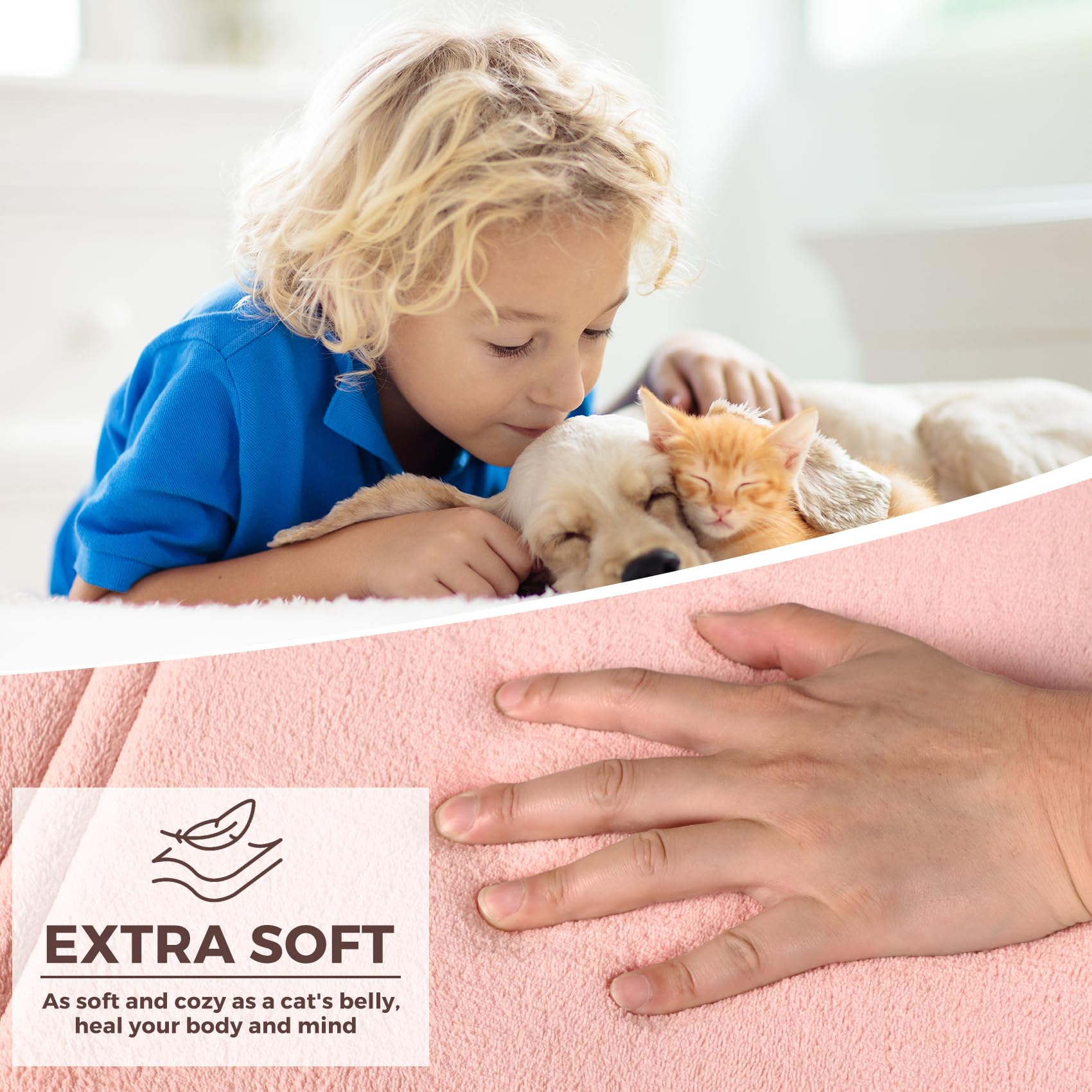 PAGGED pink-gray tub mat 20x32 with non-slip backing for safe footing