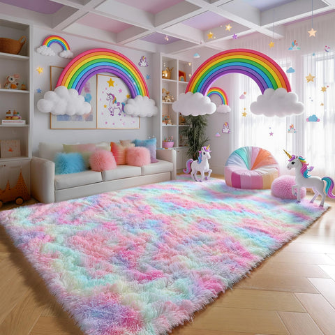 PAGISOFE cute girls room rug perfect for kid-friendly decor and play.