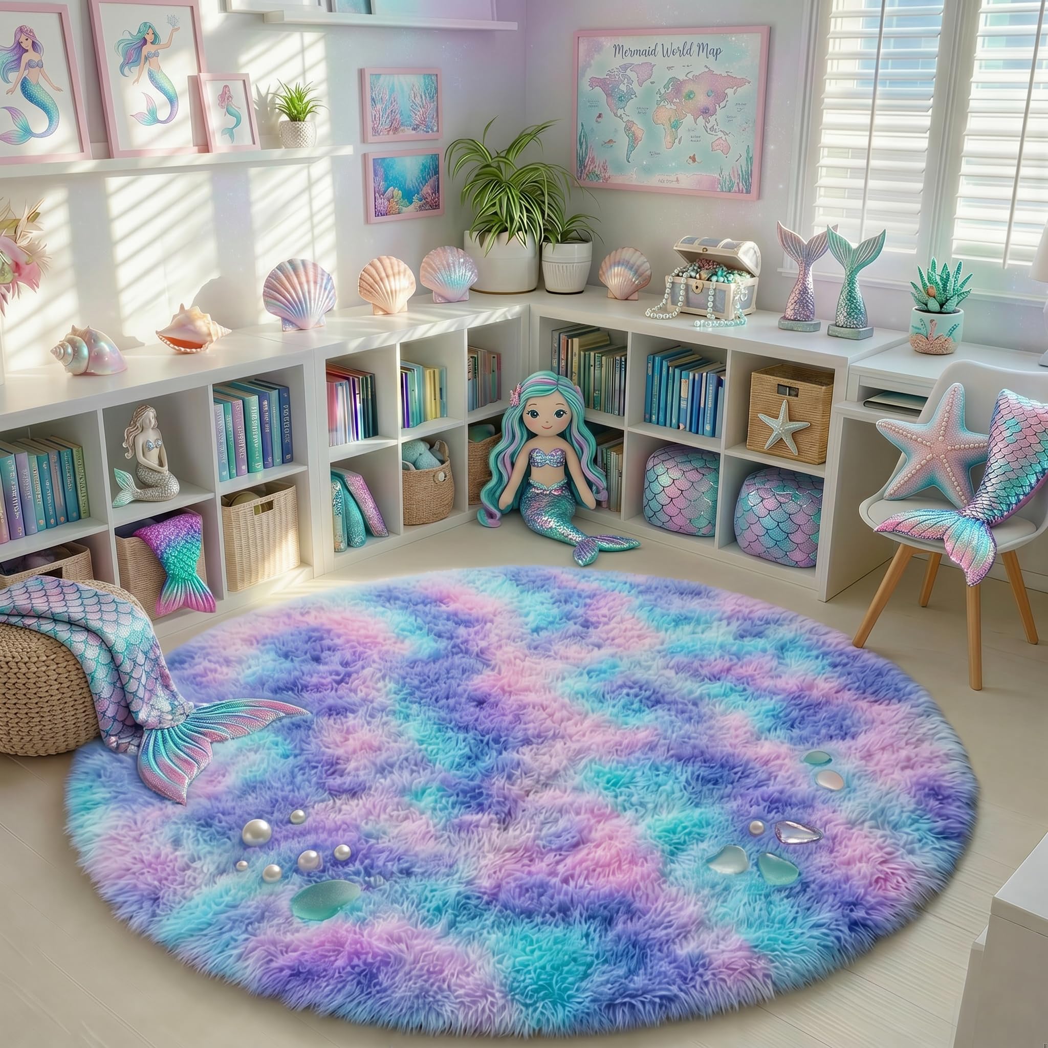 PAGISOFE plush rug texture boosts barefoot softness and cozy feel.
