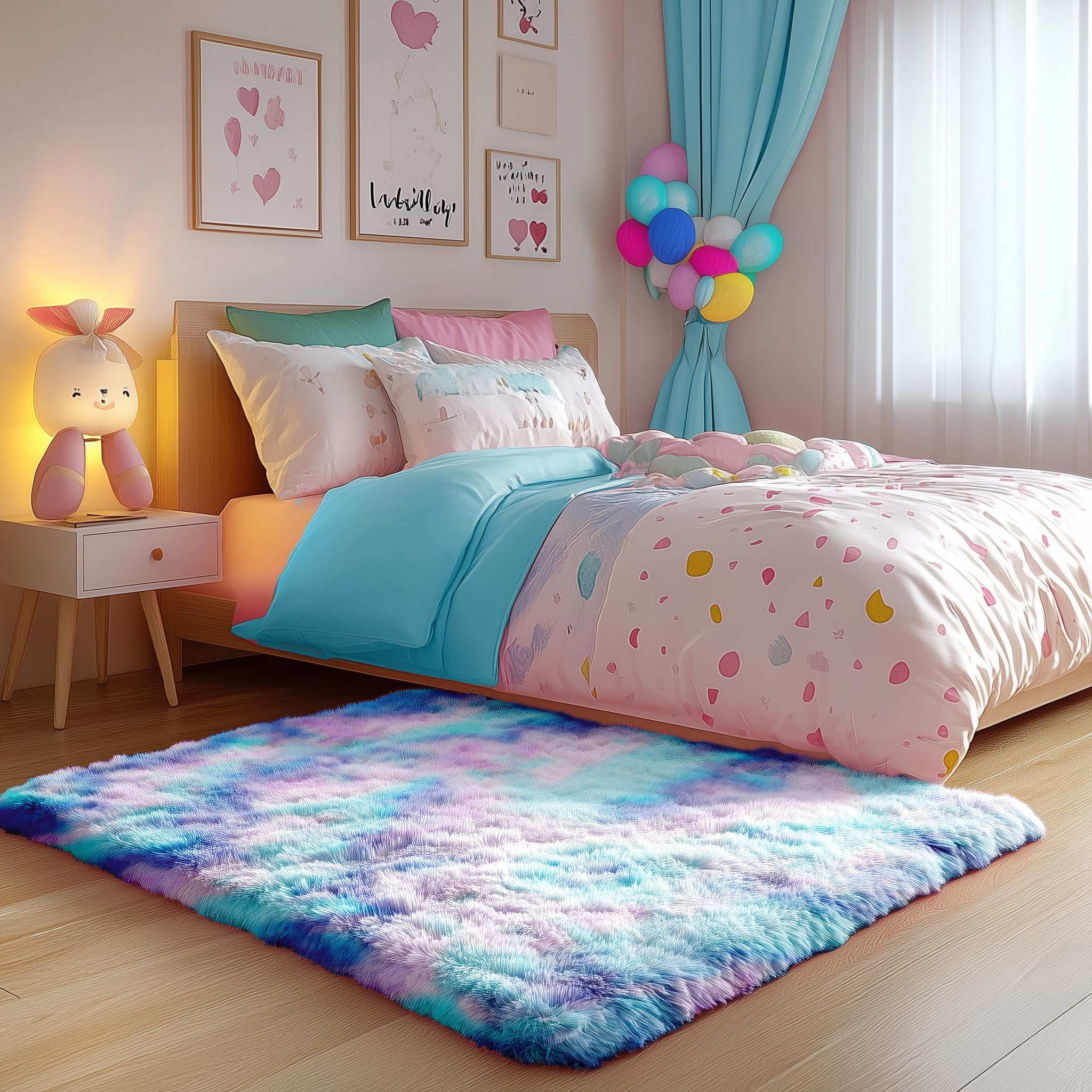 PAGISOFE Playful rug enhances baby rooms with soft textures.