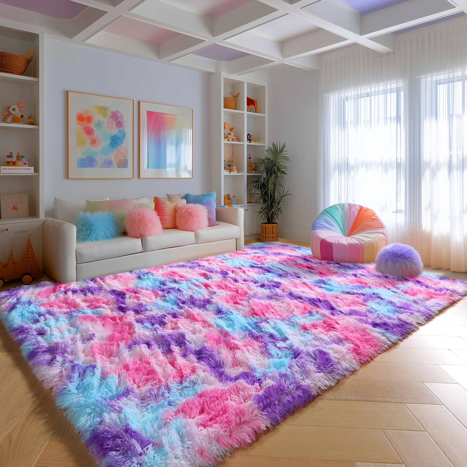PAGISOFE colorful nursery rug brightens spaces and cushions little feet