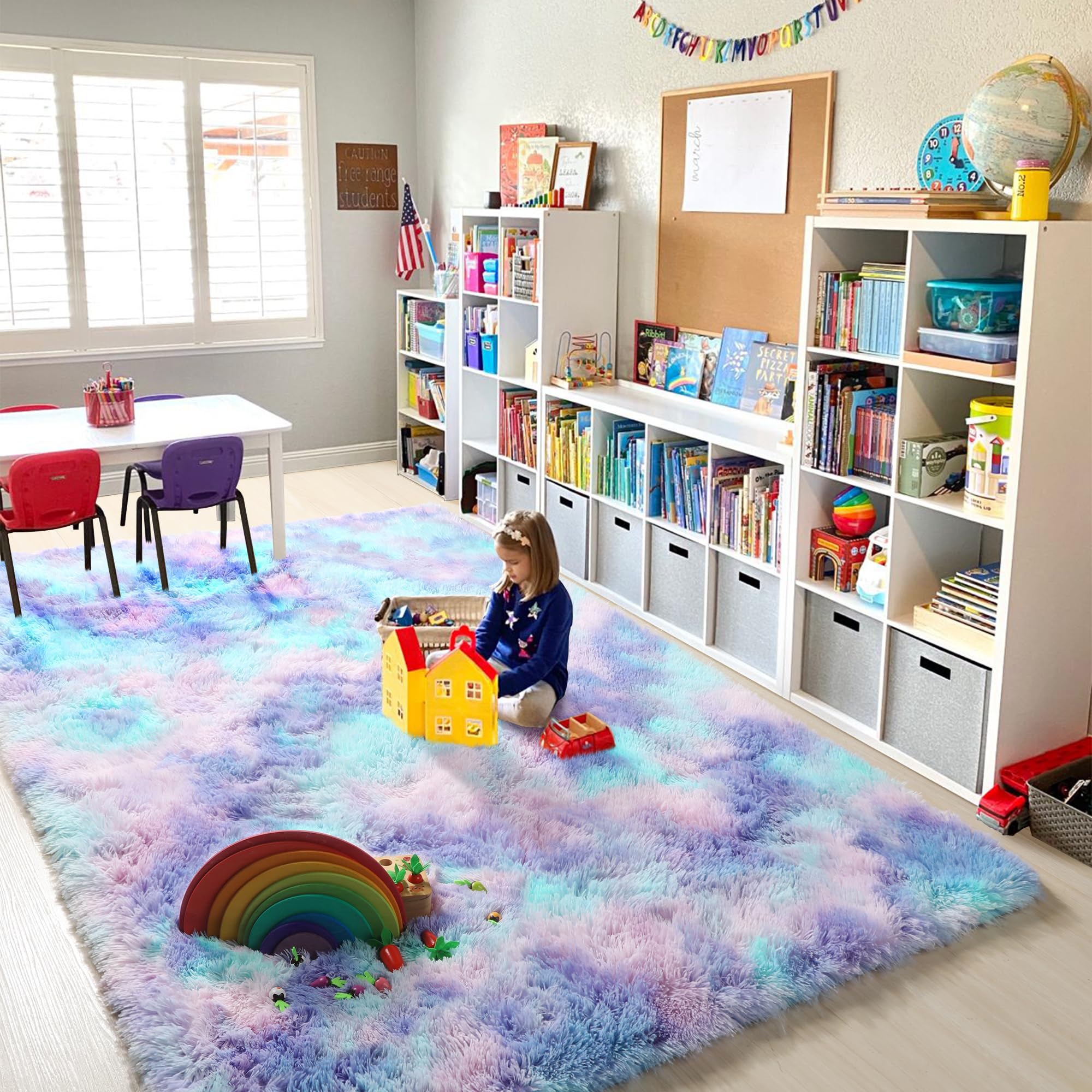 PAGISOFE Pastel rainbow colors brighten girls rooms and nurseries.
