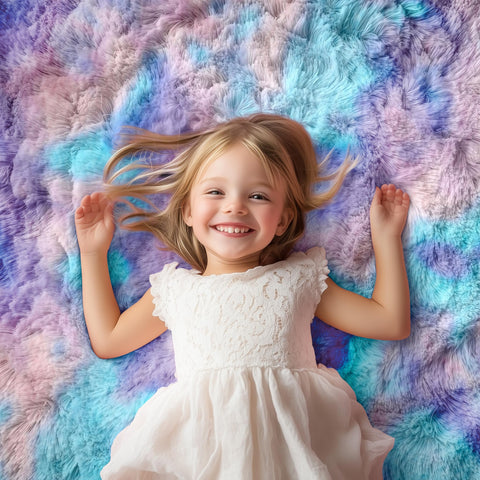 PAGISOFE round rug easy cleaning helps keep rooms tidy.