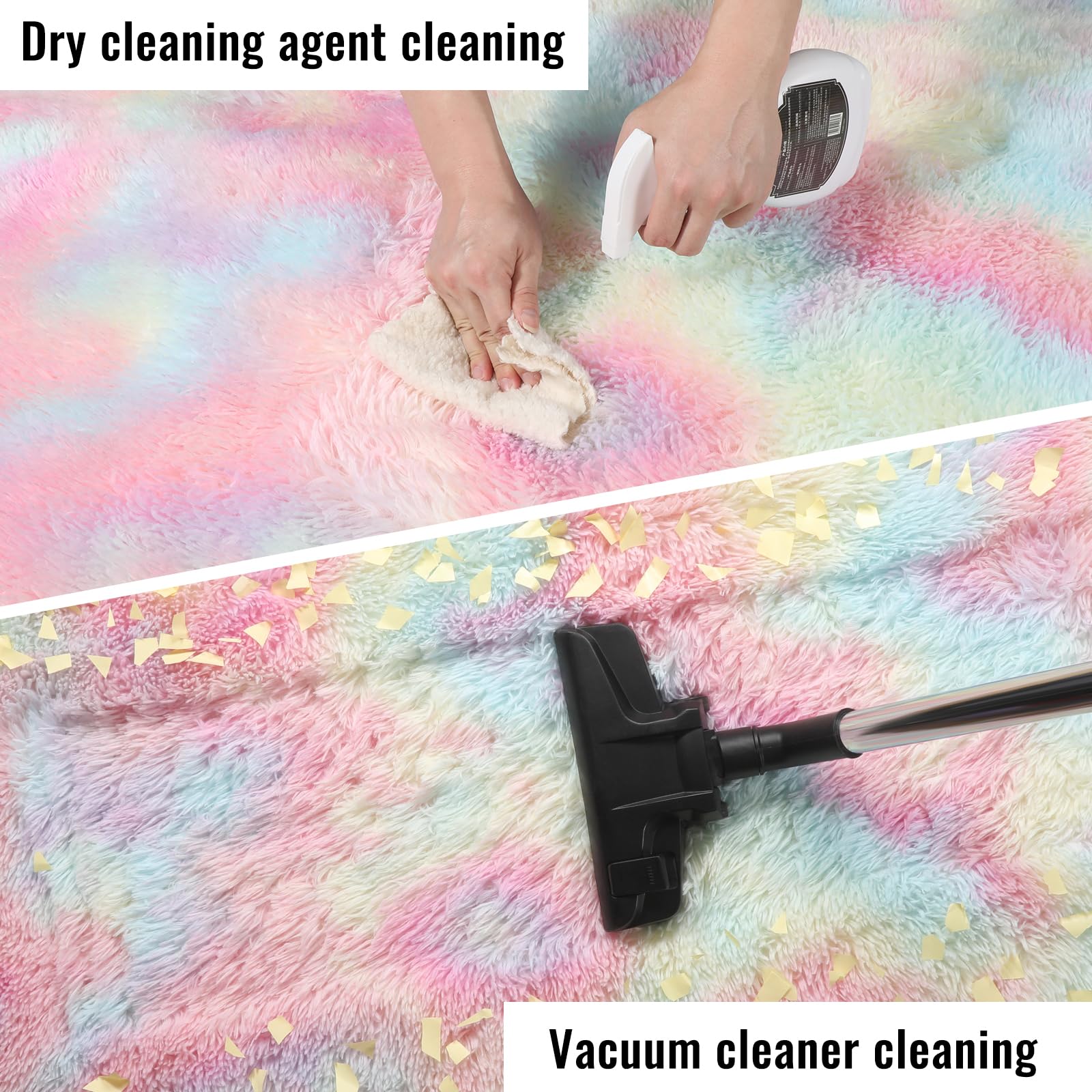 PAGISOFE vacuum-packed rug expands to full fluffy height.