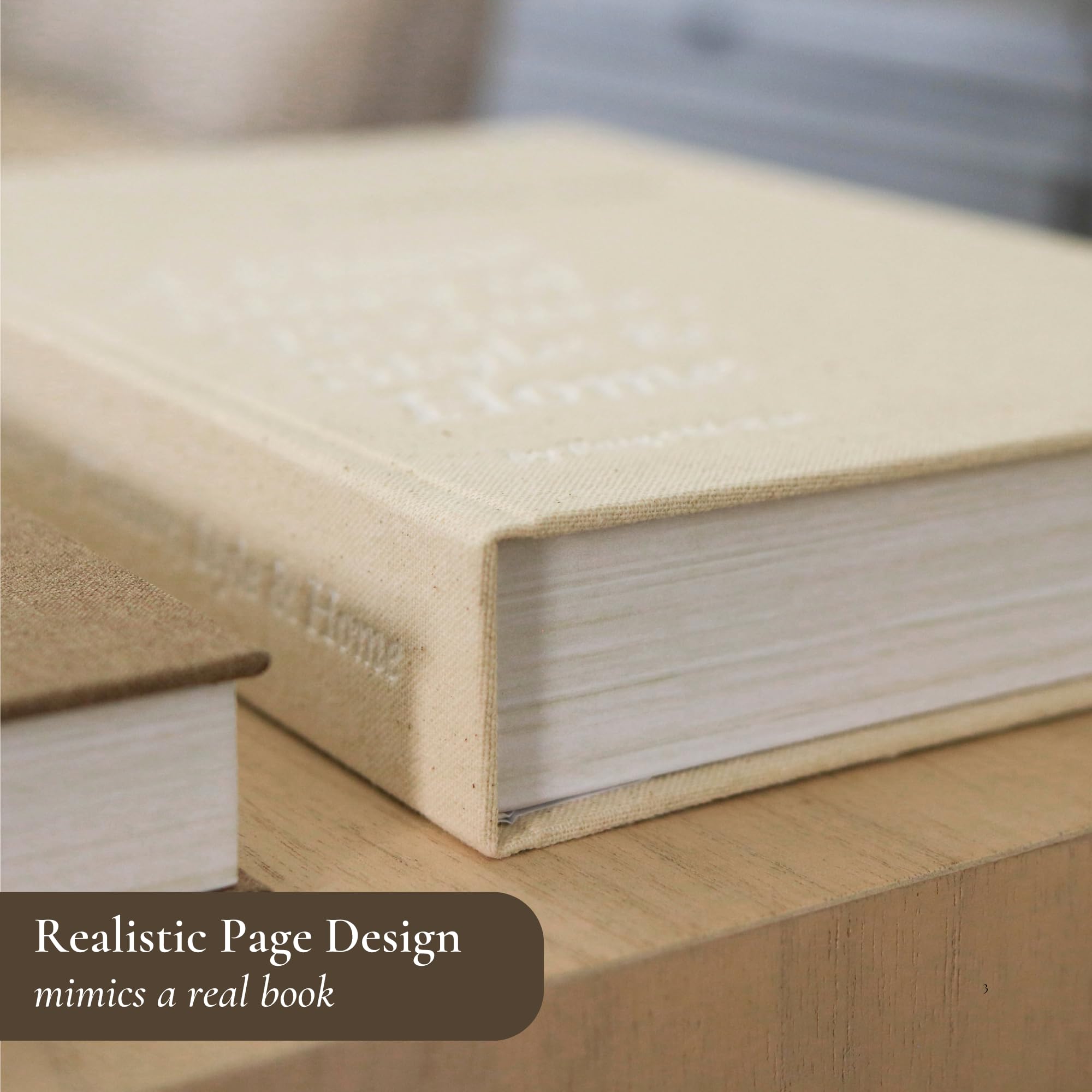 Paige McRae Decorative Books small brown compact accent on display.