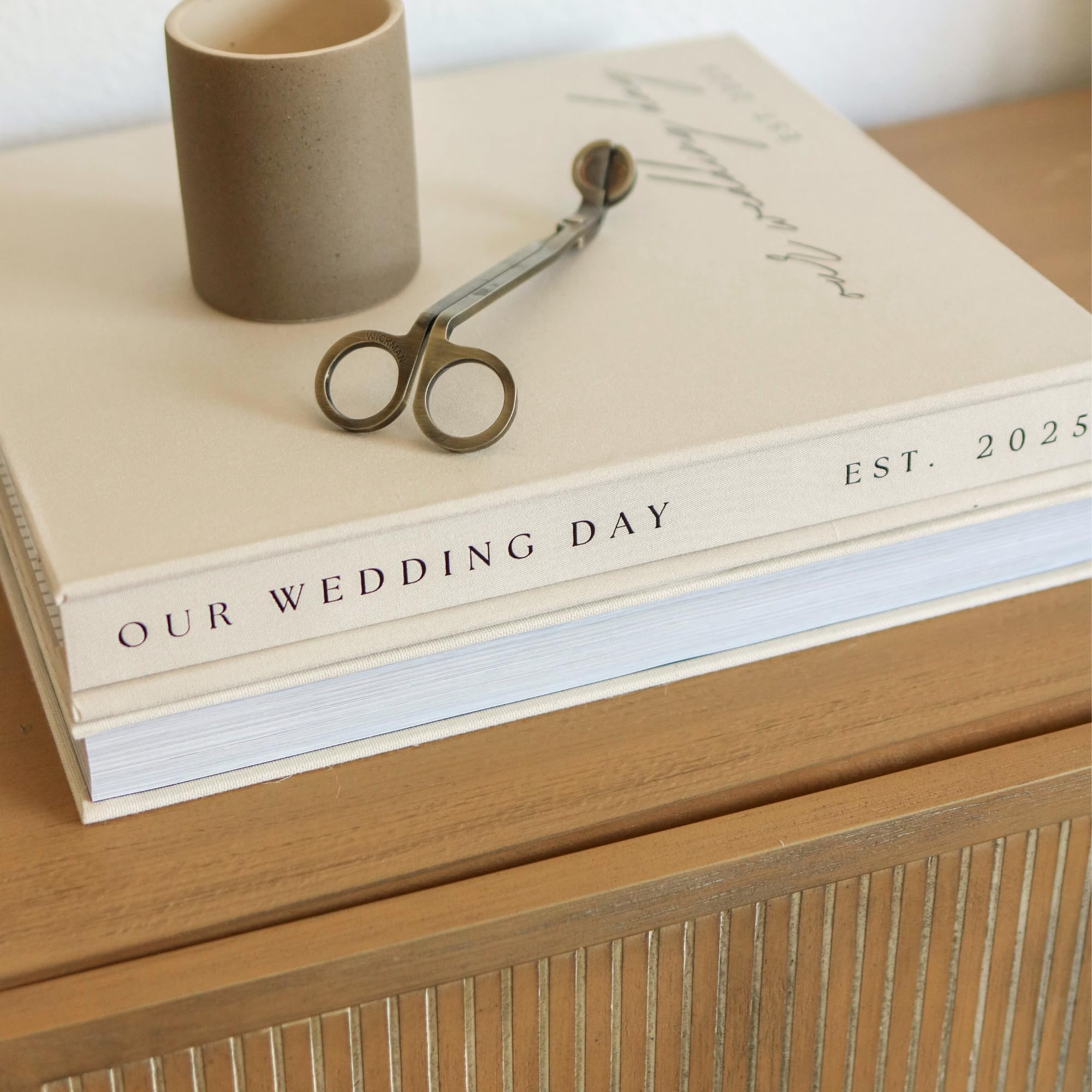 Paige McRae wedding album acid-free and dust-free protection for longevity.
