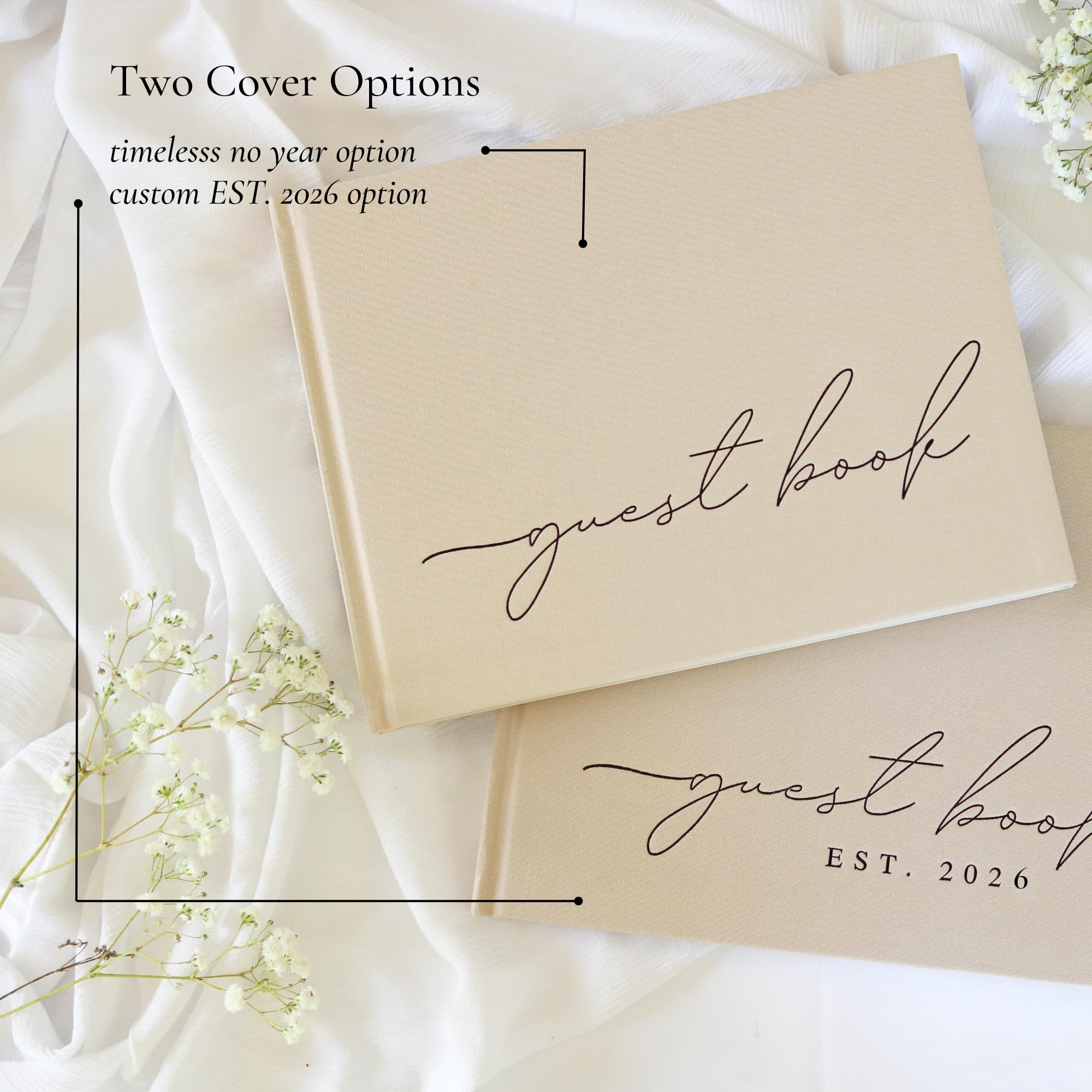 Paige McRae wedding guest book has 100 pages for messages