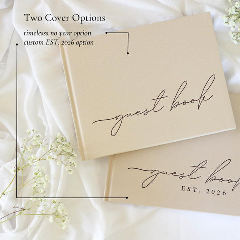 Paige McRae wedding guest book has 100 pages for messages