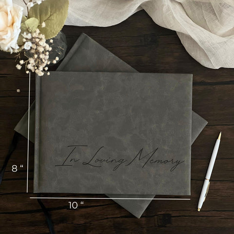 Paige McRae year-customizable guest book option for personalization