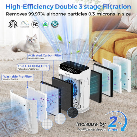 PAKEOI ZX001 washable pre-filter for easy maintenance