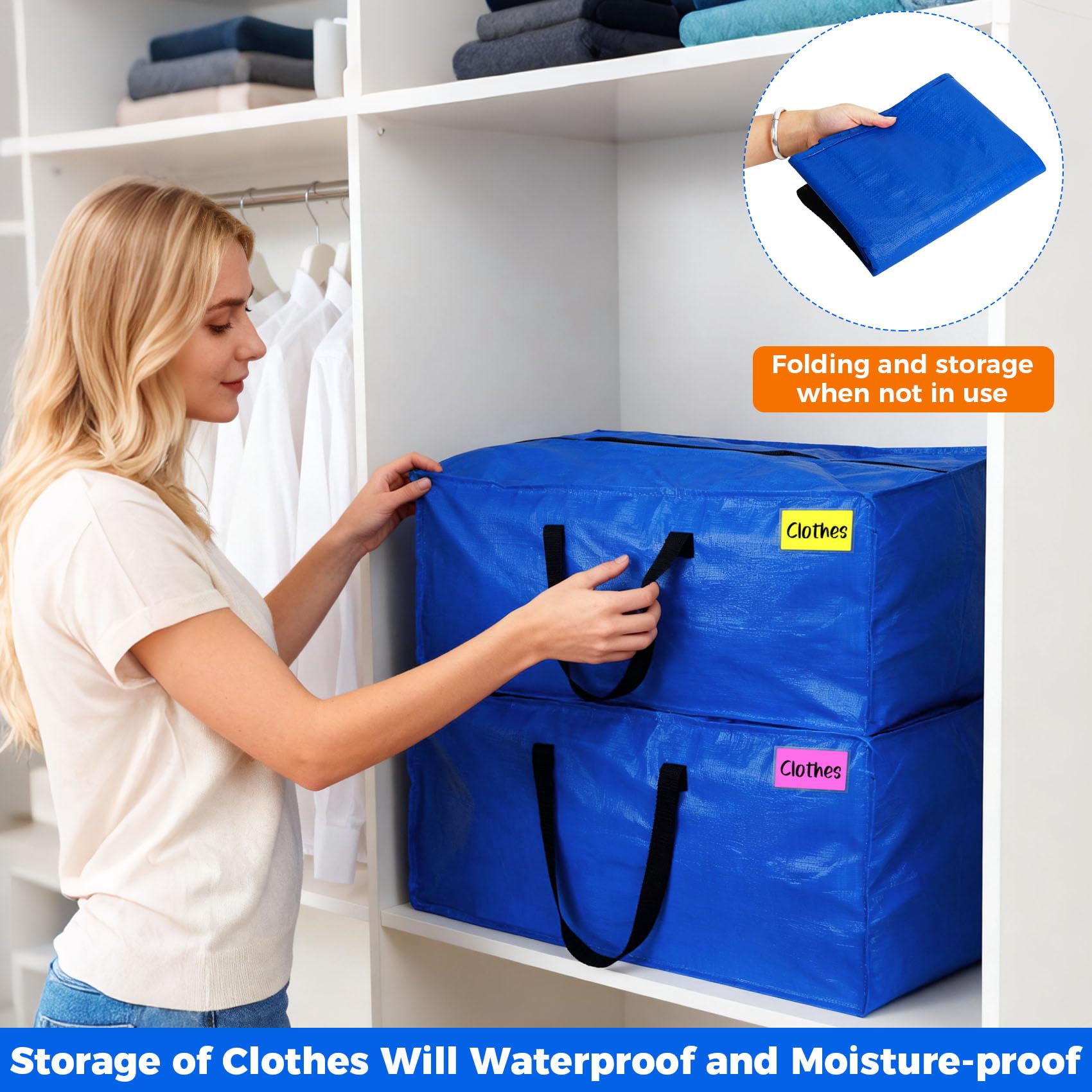 Pakimi foldable storage bag compresses when not in use to save space