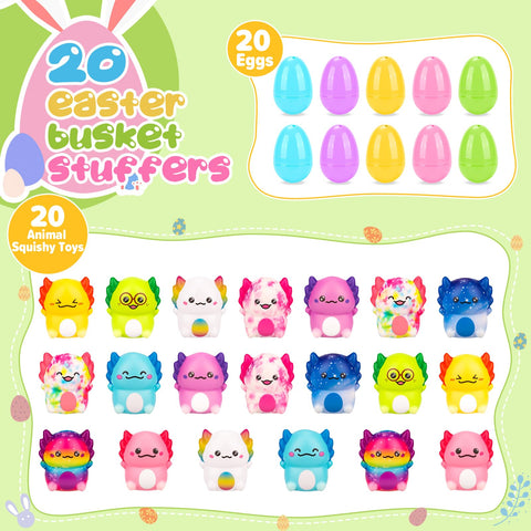 PAKSPAK axolotl squishy toys inside eggs spark imaginative play.