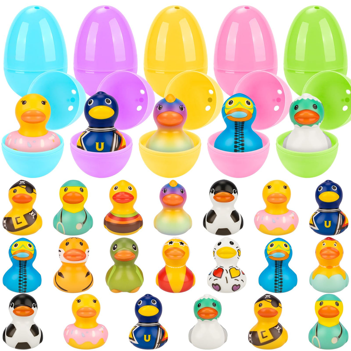 PAKSPAK Easter eggs with inside toys for kids' egg hunts and gifts