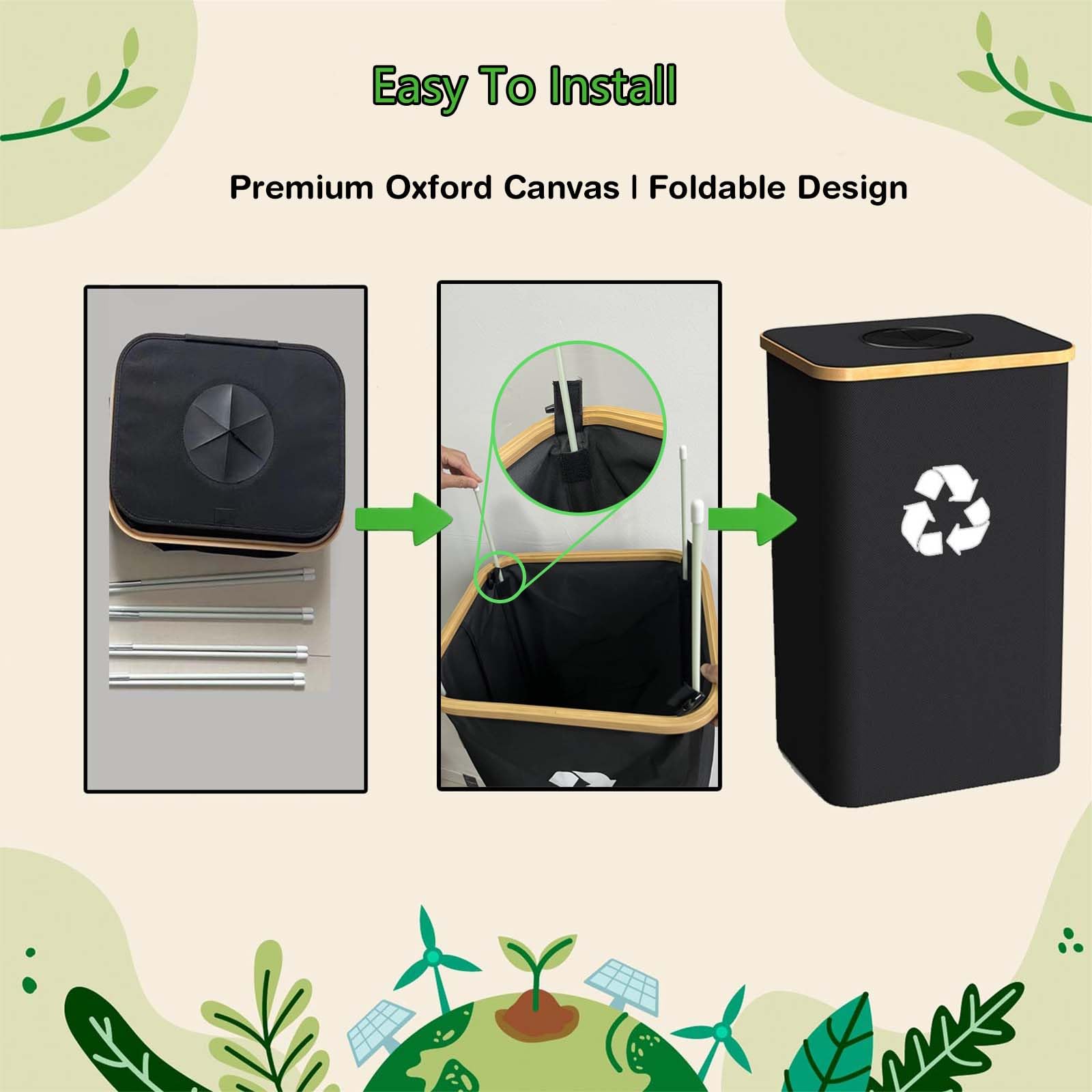Pakusane 26-gallon bin highlighting large capacity for bulk bottles.