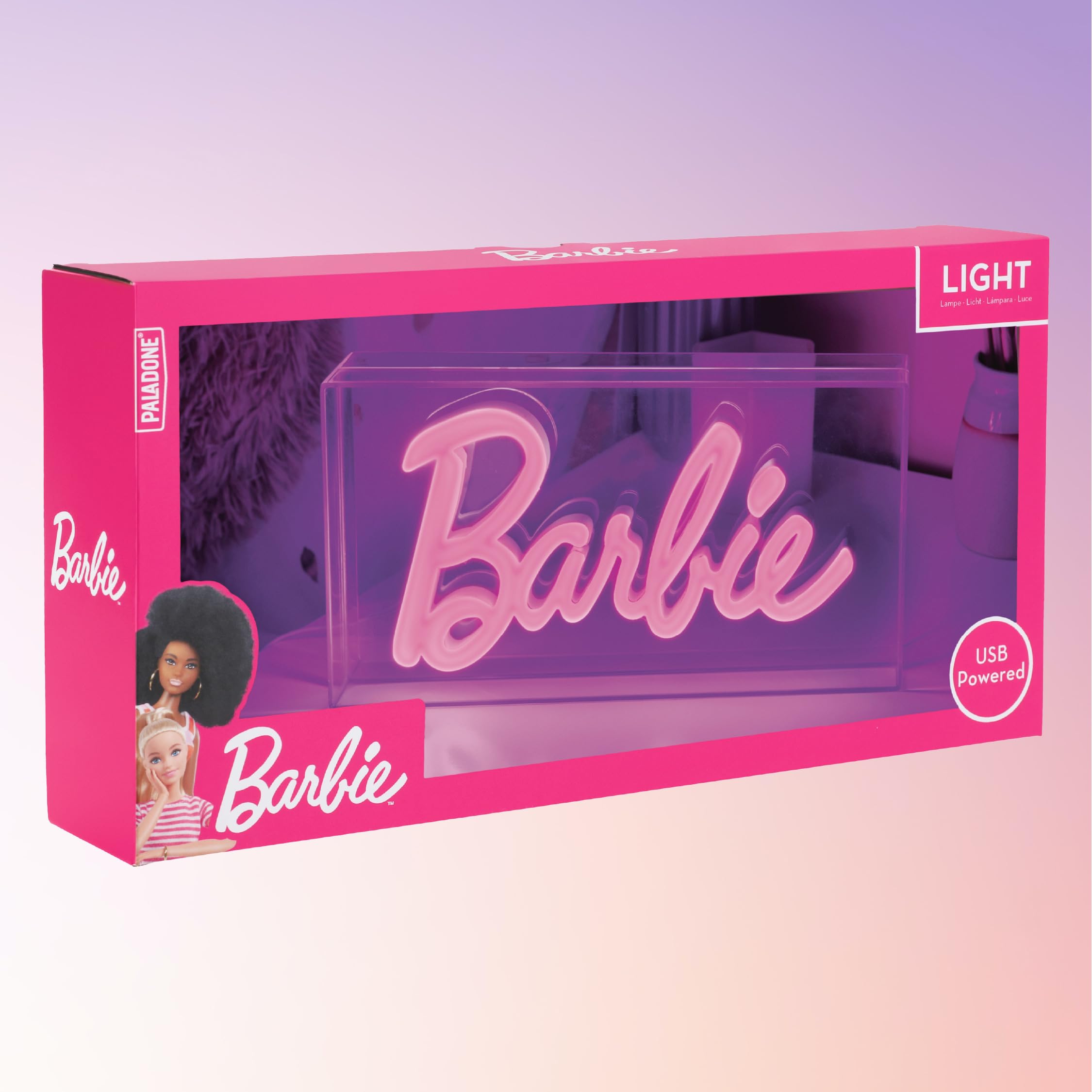 Paladone Barbie LED neon pink sign arrives as a ready-made gift for fans.