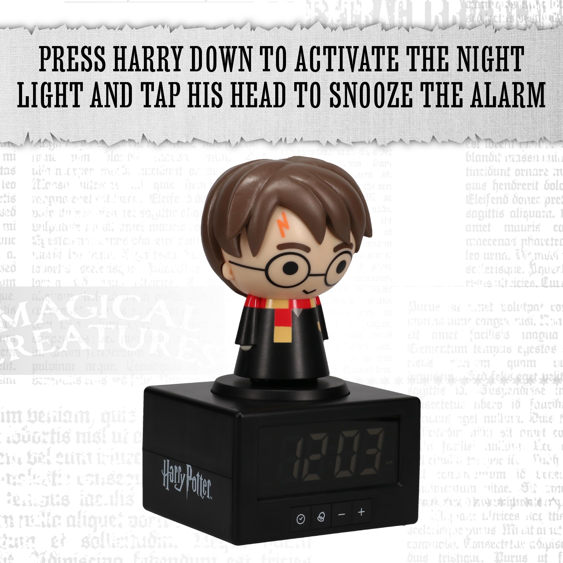 Paladone Harry Potter 17cm desk clock fits bedside or desk.