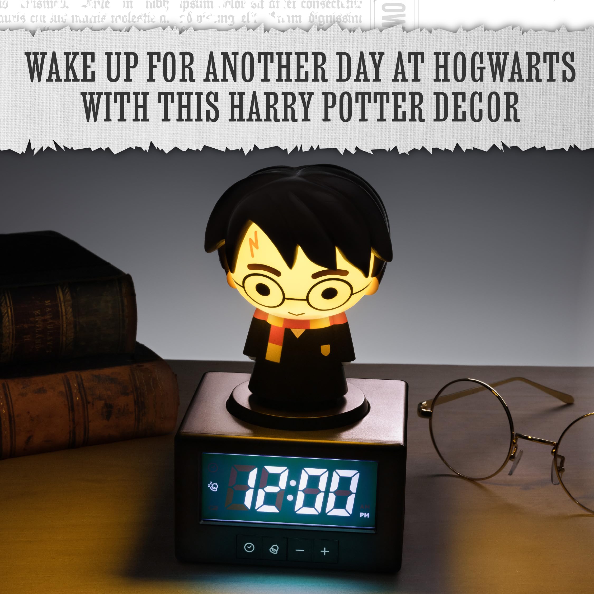 Paladone Harry Potter snooze head tap activates quick wake-friendly snooze.