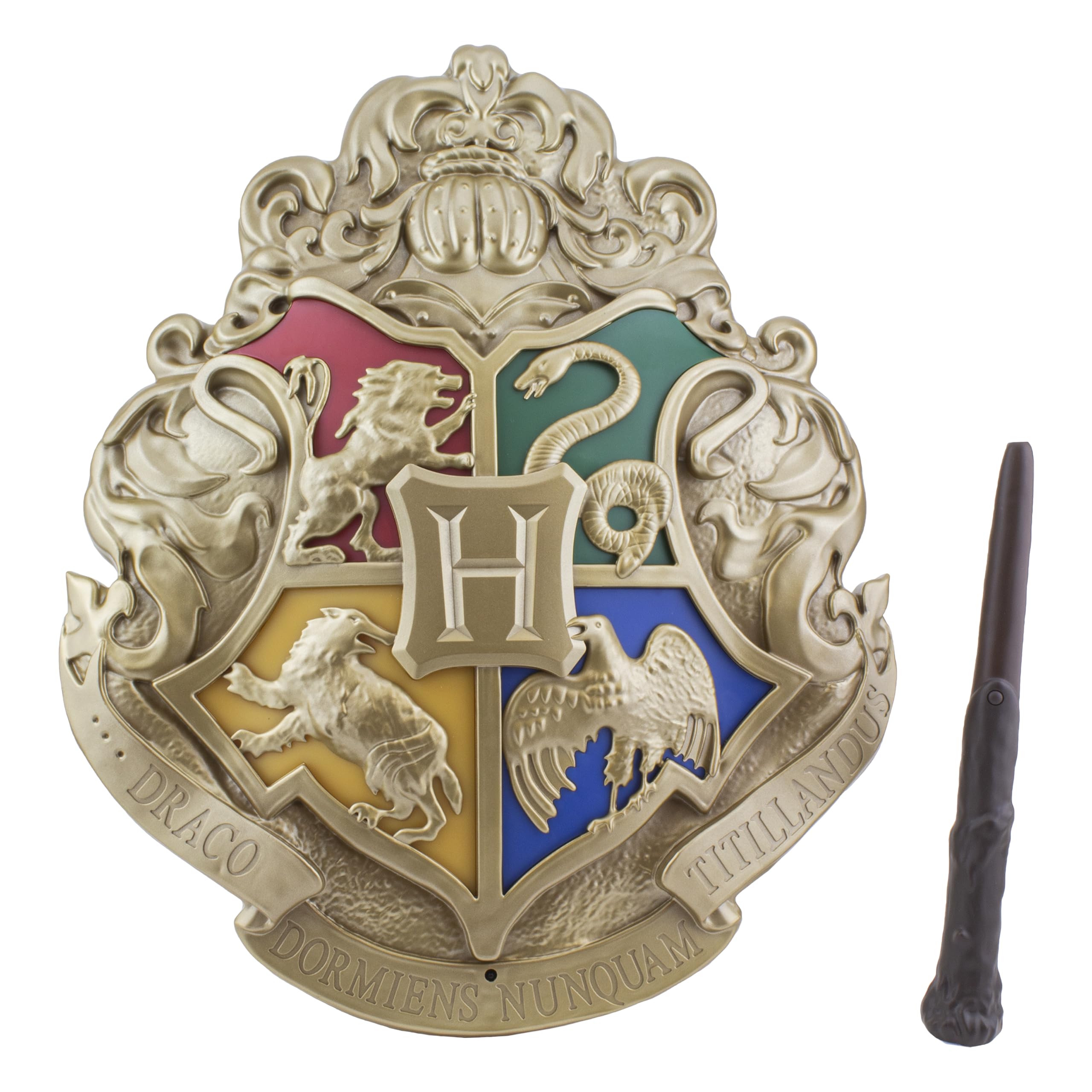 Paladone Hogwarts Crest lamp with wand remote adds magical ambiance
