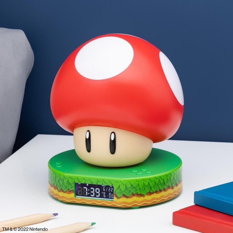 Paladone Mario power-up sounds awaken mornings with nostalgic cues and your favorite gaming moments.