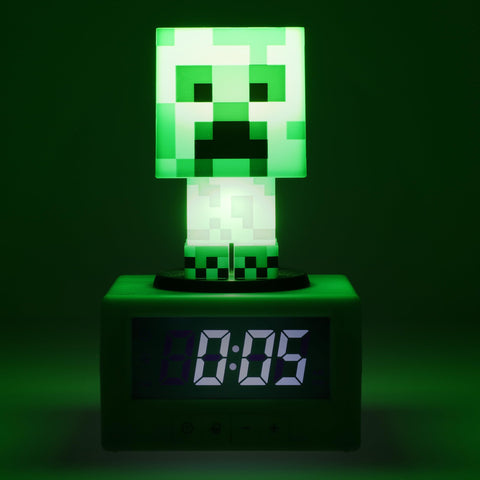 Paladone Minecraft Creeper night light, soft glow for midnight viewing.