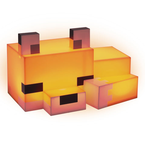 Paladone Minecraft Cute Fox Night Light, desk use in action