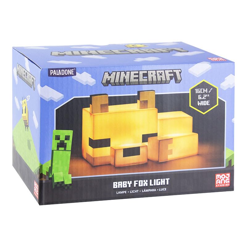 Paladone Minecraft Cute Fox Night Light, gaming room ambiance