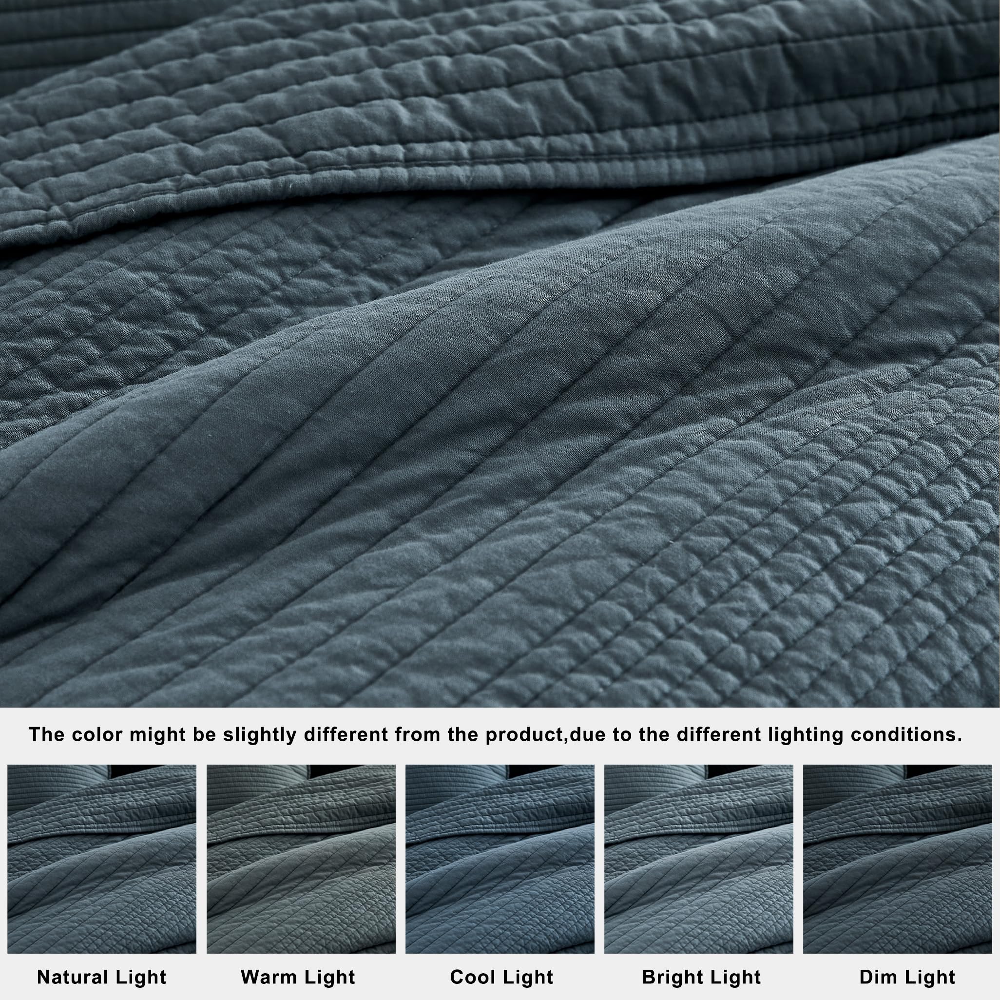 Palassio easy-care cotton quilt resists pilling, shrinking, and fading.