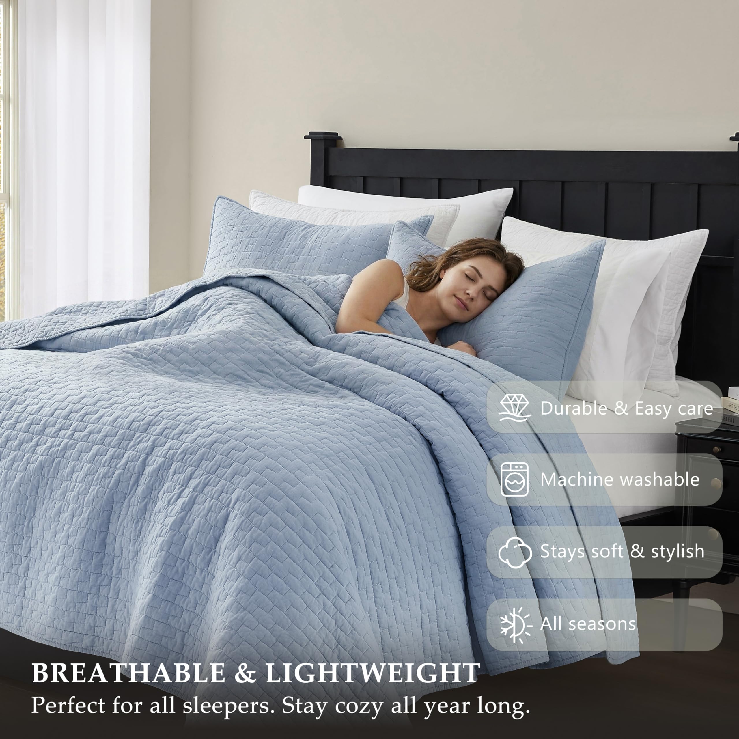 Palassio quilt offers versatile year round comfort for varying seasons.