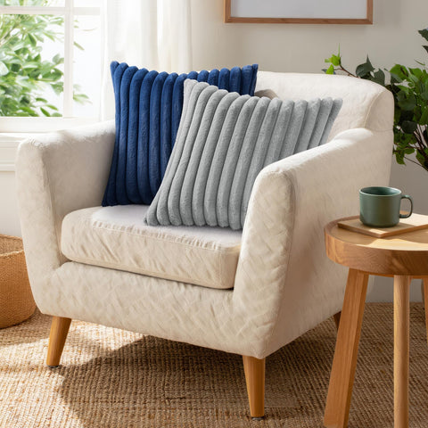 Pallene decorative pillow covers enhancing living room ambience in gray
