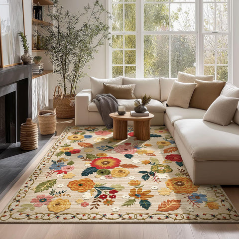Palohom rug with non-slip backing stays in place during use
