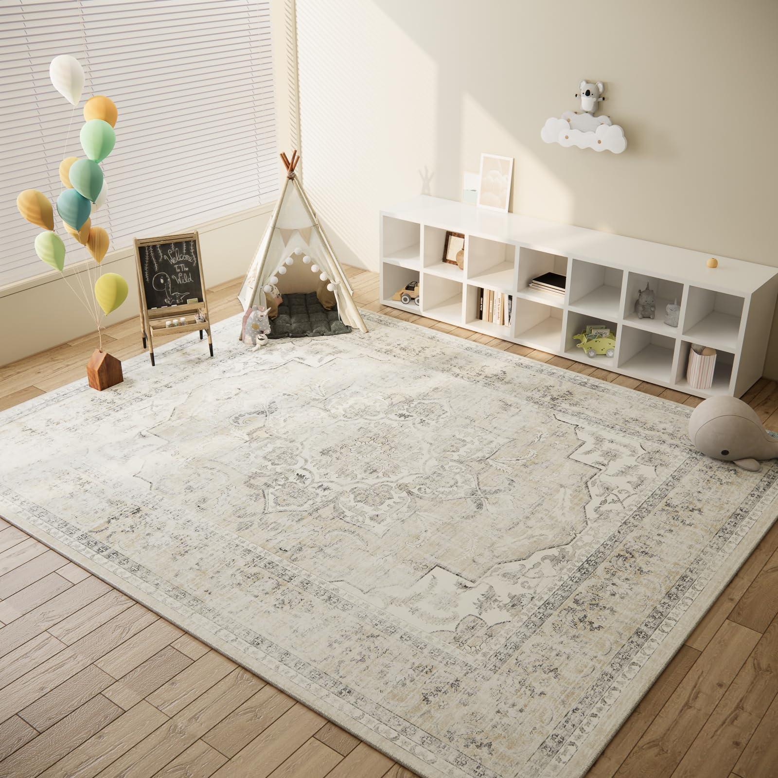 Palohom 8x10 rug ideal for entryways, kitchens, and living areas.