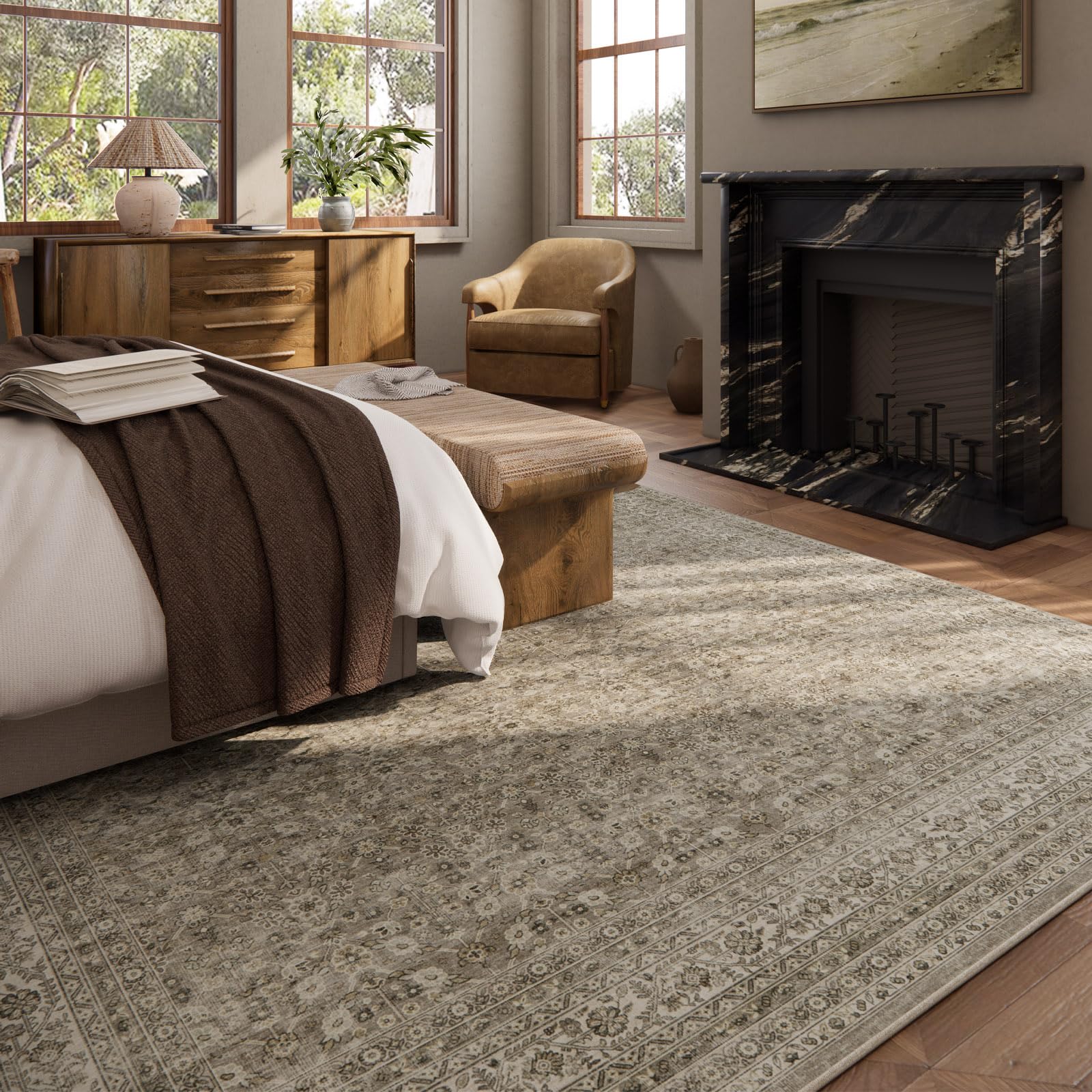 Palohom abstract vintage pattern adds warm character to spaces
