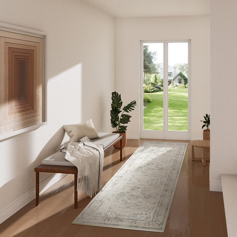 Palohom rug creases relax after rolling for quick setup